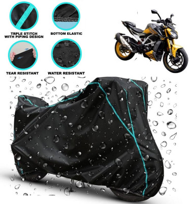 kerwa Waterproof Two Wheeler Cover for TVS(Apache RTR 310, Black)