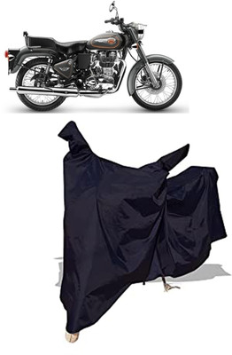 Amexride Two Wheeler Cover for Royal Enfield(Bullet 500, Black)