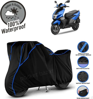 pocket bazar Waterproof Two Wheeler Cover for TVS(NTORQ, Black)