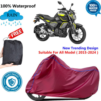 OliverX Waterproof Two Wheeler Cover for Yamaha(FZ S V3.0 FI, Maroon)