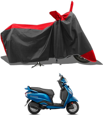 KEDIT Two Wheeler Cover for Hero(Red, Black)