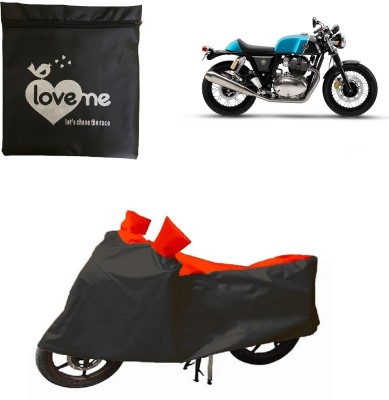 Love Me Two Wheeler Cover for Royal Enfield(Continental GT, Red, Black)