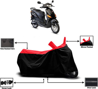 KEDIT Two Wheeler Cover for Hero(Electric Optima DX BS6, Red, Black)