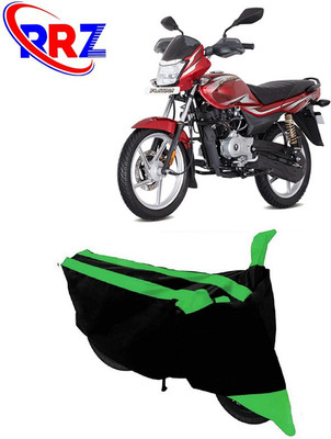 RRZ Waterproof Two Wheeler Cover for Bajaj(Platina 100 DTS-i, Black, Green)