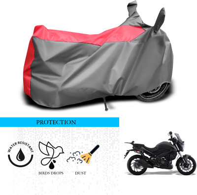 ANTHUB Waterproof Two Wheeler Cover for Bajaj(Dominar 400, Grey, Red)