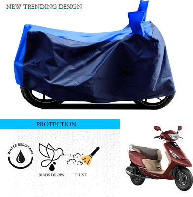 ANTHUB Waterproof Two Wheeler Cover for TVS(Scooty Zest 110, Black, Blue)