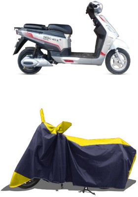 SUGASHRI Waterproof Two Wheeler Cover for Hero(Electric NYX e5 BS6, Yellow, Blue)