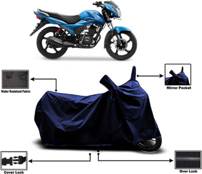 AASHTIK MART Two Wheeler Cover for TVS(Victor, Blue)