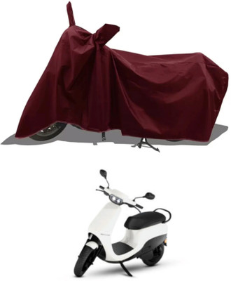 Mdstar Waterproof Two Wheeler Cover for Ola(Electric Scooter, Maroon)