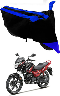MMSSTAR Waterproof Two Wheeler Cover for Hero(Glamour, Blue, Black)
