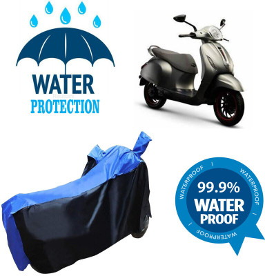 Mdstar Waterproof Two Wheeler Cover for Bajaj(Urbanite Chetak, Multicolor)