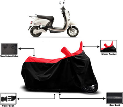 Amexride Two Wheeler Cover for Evolet(Polo BS6, Red)