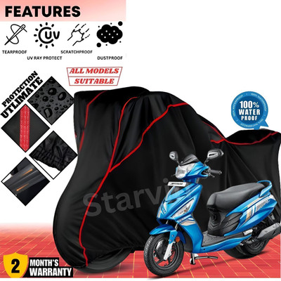OliverX Waterproof Two Wheeler Cover for Hero(Maestro, Black, Red)