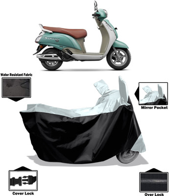 Amexride Two Wheeler Cover for Suzuki(Access 125, White)