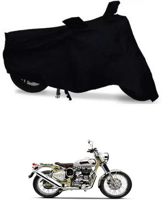 THE REAL ARV Waterproof Two Wheeler Cover for Royal Enfield(Bullet 500, Black)