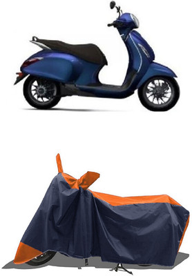SUGASHRI Waterproof Two Wheeler Cover for Bajaj(Fusion, Orange, Blue)
