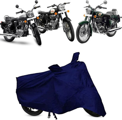 AutoGalaxy Waterproof Two Wheeler Cover for Royal Enfield(Bullet 350 Twinspark, Blue)