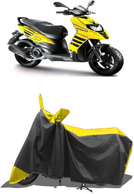 SUGASHRI Waterproof Two Wheeler Cover for Aprilia(Storm 125, Yellow, Black)