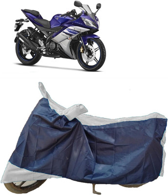 MMSSTAR Waterproof Two Wheeler Cover for Yamaha(YZF-R15 V2, Blue, White)