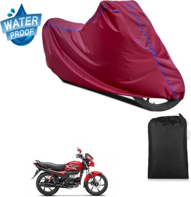 PAGORA Waterproof Two Wheeler Cover for Hero(Passion Plus, Maroon)