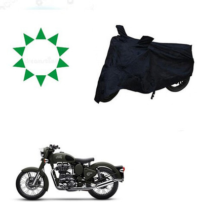 DeepShakshi AUTOMOTIVE Waterproof Two Wheeler Cover for Royal Enfield(Battle, Black)