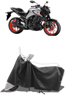 SUGASHRI Waterproof Two Wheeler Cover for Yamaha(MT 03, White, Black)
