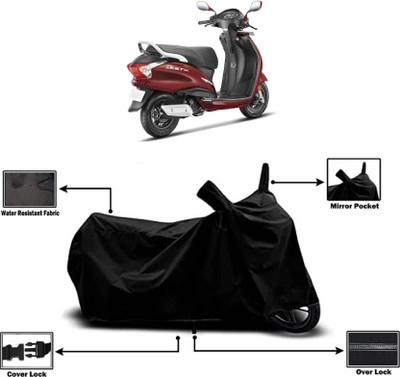 KEDIT Two Wheeler Cover for Hero(Duet 125CC, Black)