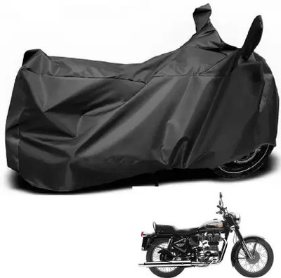RONISH Waterproof Two Wheeler Cover for Royal Enfield(Bullet 350, Black)
