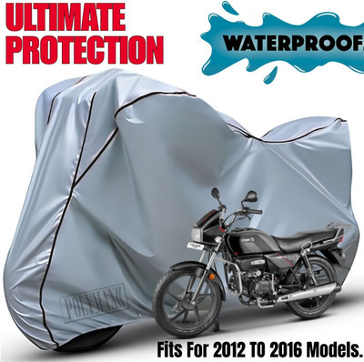 POLYMAXX Waterproof Two Wheeler Cover for Hero(Super Splendor, Silver, Black)