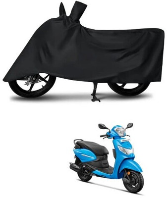 Tritika Waterproof Two Wheeler Cover for Hero(Pleasure Plus, Black)