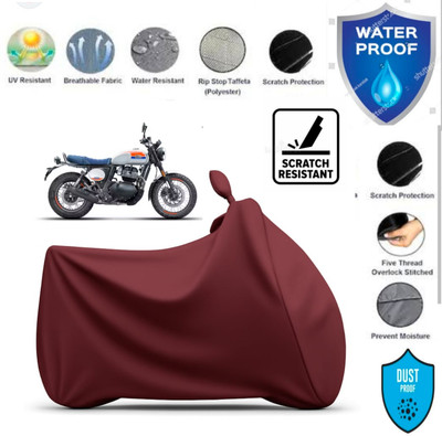 Johanandkeith Two Wheeler Cover for Royal Enfield(Himalayan, Maroon)