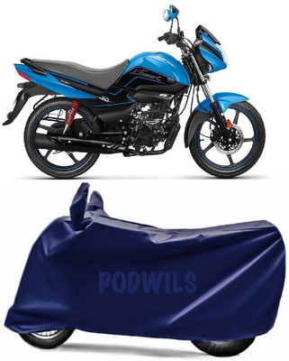 PODWILS Two Wheeler Cover for Hero(Splendor I Smart, Blue)