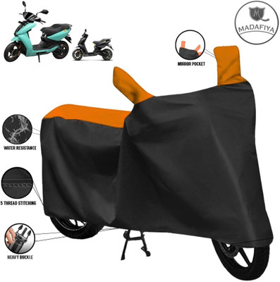MADAFIYA Waterproof Two Wheeler Cover for Ather(450 X, Black, Orange)