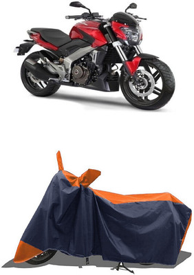 SUGASHRI Waterproof Two Wheeler Cover for Bajaj(Pulsar 250, Orange, Blue)
