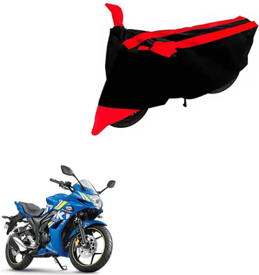 DeepShakshi AUTOMOTIVE Two Wheeler Cover for Suzuki(Gixxer SF, Black, Red)