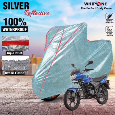 Whipone Waterproof Two Wheeler Cover for Bajaj(Discover 110, Silver)