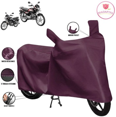 MADAFIYA Waterproof Two Wheeler Cover for Hero(HF Deluxe BS6, Maroon)