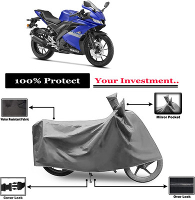Amexride Two Wheeler Cover for Yamaha(YZF R15 S, Grey)
