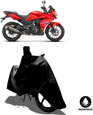 Amexride Waterproof Two Wheeler Cover for Hero(Xtreme 200S, Black)