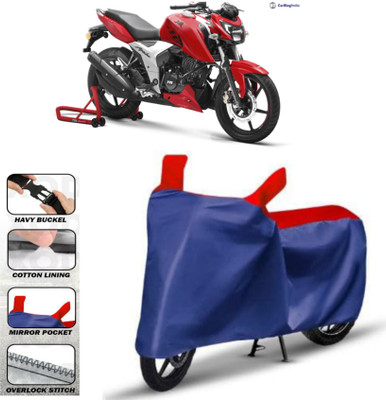 WMIZEXA Two Wheeler Cover for TVS(Apache RTR 160 4V, Red)