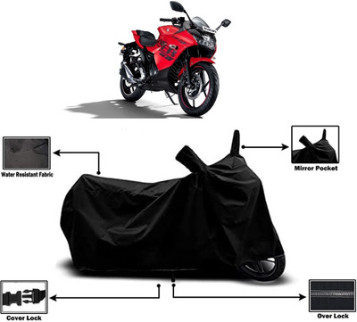 Amexride Two Wheeler Cover for Suzuki(Gixxer SF, Black)