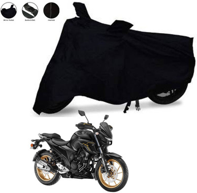 Matt Moon Two Wheeler Cover for Yamaha(FZ25 BS6, Black)