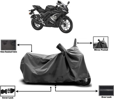 Amexride Two Wheeler Cover for Yamaha(YZF R15 V3.0, Grey)