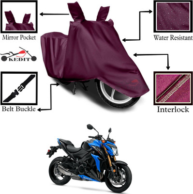 KEDIT Two Wheeler Cover for Universal For Bike(GSX S1000, Maroon)