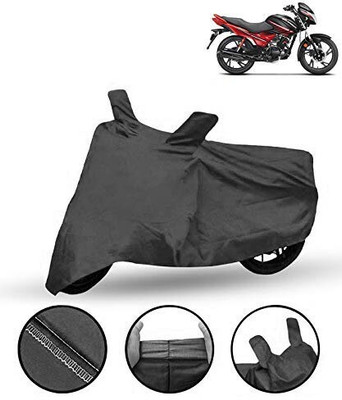 Lakshmina Enterprises Waterproof Two Wheeler Cover for Hero(Glamour FI, Black)