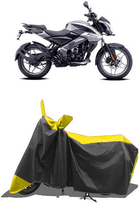 SUGASHRI Waterproof Two Wheeler Cover for Bajaj(Pulsar NS125, Yellow, Black)