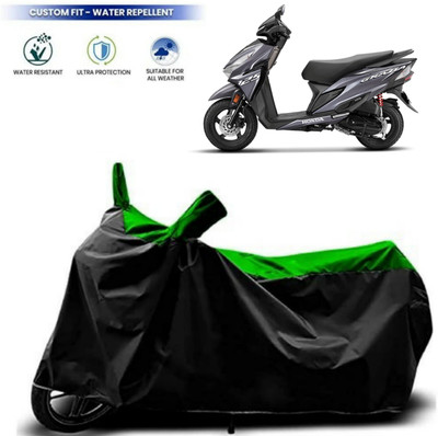 ma collections Waterproof Two Wheeler Cover for Honda(Grazia, Black, Green)