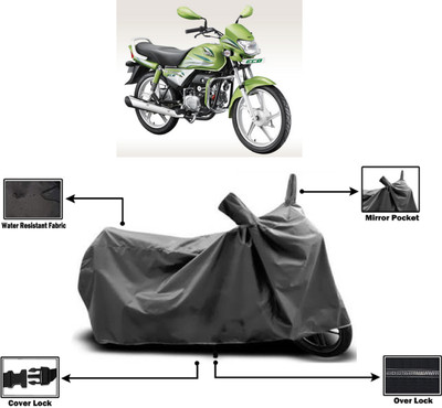 Amexride Two Wheeler Cover for Hero(HF Deluxe Eco, Grey)