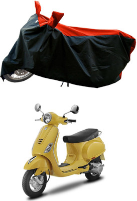 DeepShakshi AUTOMOTIVE Waterproof Two Wheeler Cover for Vespa(Vespa LX 125, Red)
