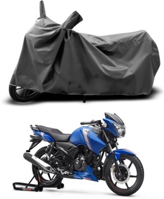 DeepShakshi AUTOMOTIVE Two Wheeler Cover for TVS(Apache RTR 160 4V, Grey)